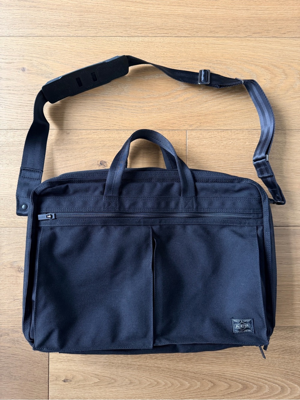 Porter Yoshida Cordura Black Tension Briefcase Made In Japan
